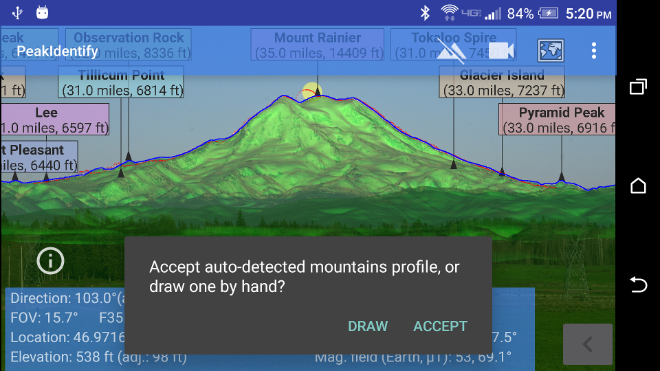 View adjustment widget