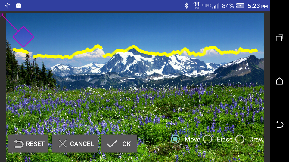 View adjustment widget