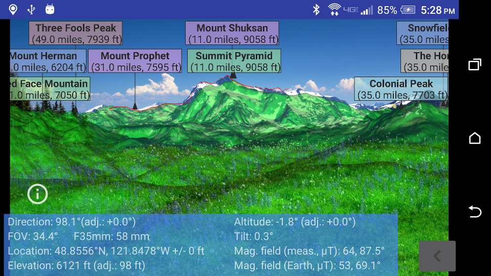 View adjustment widget