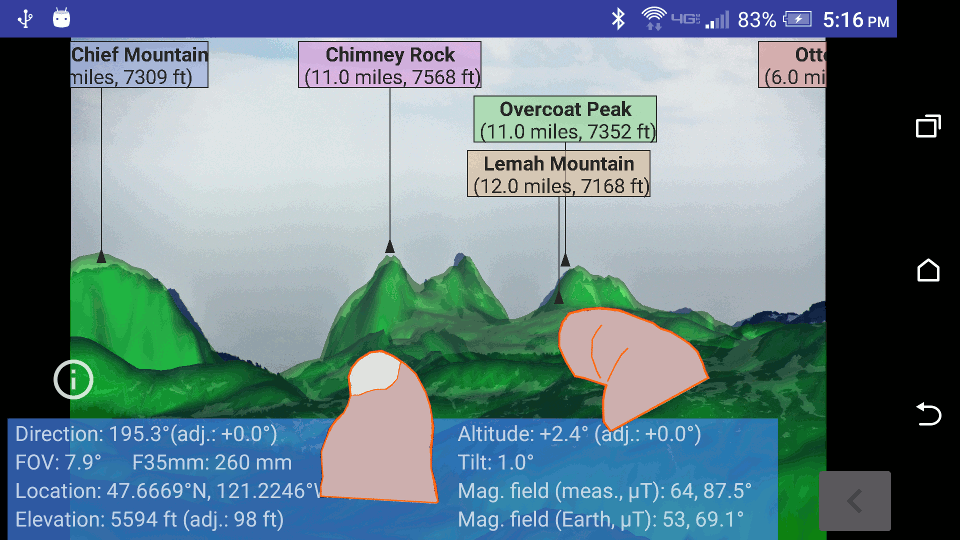 Field of view adjustment image